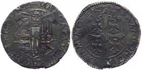 Casale - Francesco III Gonzaga (1540-1550) Cavallotto con il Doppio Stemma - Mir.251 - (R) RARA - Mi gr.3,63 
qSPL