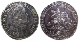 Casale - Ferdinando Gonzaga Duca VI (1612-1626) Ducatone con San Giorgio a cavallo ed il busto a destra - Mir. 323/1 - (R) RARA - Ag gr. 31,12 
n.a.