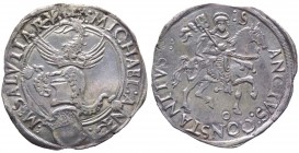 Carmagnola - Carmagnola - Michele Antonio di Saluzzo (1504-1528) Cornuto - (R) RARA - Ag gr.5,37 
SPL+