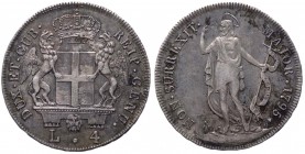 Genova - Periodo dei dogi Biennali Terza Fase (1637-1797) 4 Lire Nuove 1795 - Ag gr.16,30 
SPL