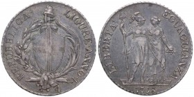 Genova - Repubblica Ligure - 4 Lire 1798 Anno I - (R) RARA - Ag gr.16,50 
SPL