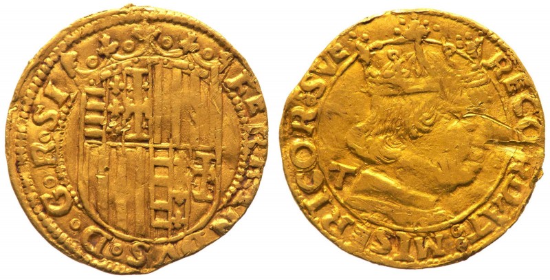 Regno di Napoli - Ferdinando I d'Aragona (1458-1494) Ducato con Sigla T - Mir.64...