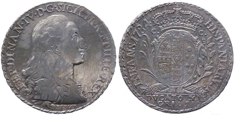 Regno di Napoli - Ferdinando IV (1759-1816) Ducato da 100 Grana 1784 - (RR) MOLT...