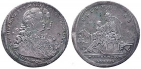 Regno di Napoli - Ferdinando IV (1759-1816) Piastra da 120 Grana del 3°Tipo 1772 "FECUNDITAS" - (R) RARA - Ag gr.25 
qSPL