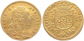Regno di Napoli - Ferdinando IV (1759-1816) 2 Ducati 1754 (Zecchino Napoletano) - (R) RARA - Au gr.2,90 
SPL