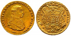 Regno di Napoli - Ferdinando IV (1759-1816) 4 Ducati 1767 (Doppia Napoletana del 2°Tipo) - (R) RARA - Au gr.5,90 
SPL+