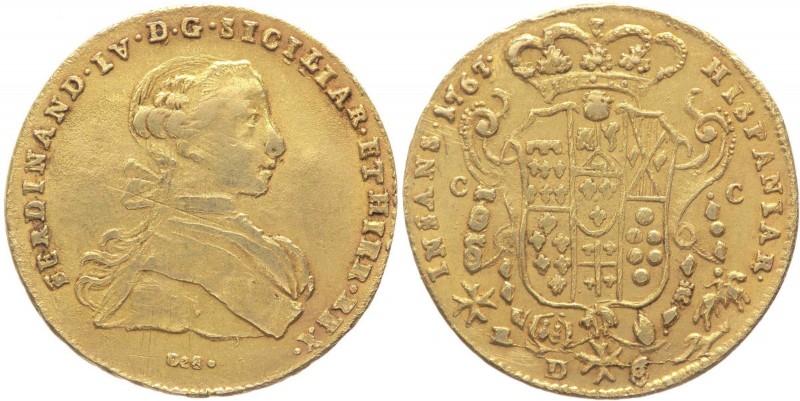 Regno di Napoli - Ferdinando IV (1759-1816) 6 ducati 1767 (Oncia Napoletana del ...