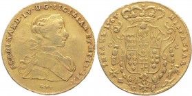 Regno di Napoli - Ferdinando IV (1759-1816) 6 ducati 1767 (Oncia Napoletana del 4°Tipo) - Gig.10 - Au gr.8,45 
SPL