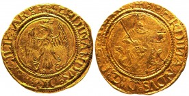 Regno di Sicilia - Messina - Ferdinando Il Cattolico (1479-1516) Trionfo - (RR) MOLTO RARA - Mir.237/5 - Au gr.3,51 
qSPL