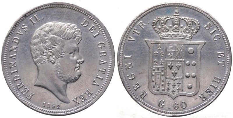 Regno Due Sicilie - Ferdinando II (1830-1859) Mezza Piastra da 60 Grana del 4°Ti...