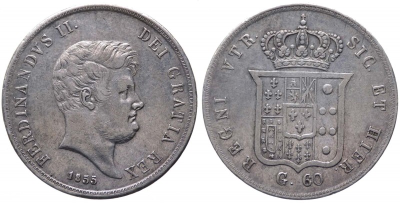 Regno Due Sicilie - Ferdinando II (1830-1859) Mezza Piastra da 60 Grana del 4°Ti...