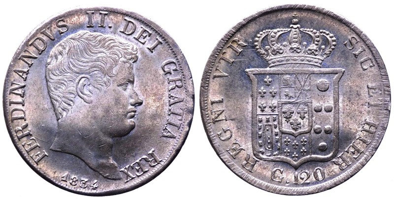 Regno Due Sicilie - Ferdinando II (1830-1859) Piastra da 120 Grana 1834 del 1°Ti...