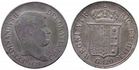 Regno Due Sicilie - Ferdinando II (1830-1859) Piastra da 120 Grana 1836 del 2°Tipo - Ag gr.27,48 
qSPL
