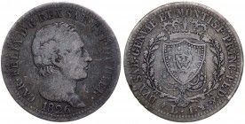 Carlo Felice (1821-1831) 1 Lira 1826 Torino - Ag
MB/BB
