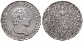 Carlo Felice (1821-1831) 5 Lire 1829 Genova - Ag
qSPL