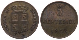 Carlo Alberto (1831-1849) 5 Centesimi 1842 Torino - (R) RARA - Cu
n.a.