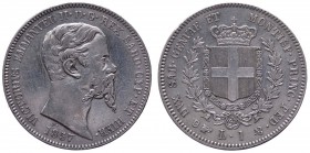 Vittorio Emanuele II (1849-1861) 1 Lira 1857 Torino - (R) RARA - Ag
SPL+
