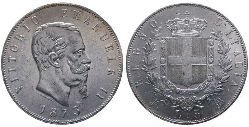 Vittorio Emanuele II (1861-1878) 5 Lire 1875 Milano del 2°Tipo - Ag
n.a.