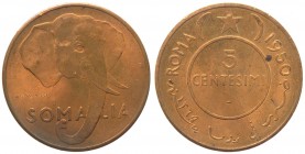 5 Centesimi 1950 - RAME ROSSO 
FDC