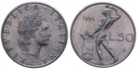Monetazione in Lire (1946-2001) 50 Lire "Vulcano" 1991 - "Rombo sotto al Collo" - Rif.Montenegro 77
n.a.