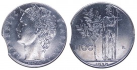 Monetazione in Lire (1946-2001) 100 Lire "Minerva" 1979 - Tranciatura del Tondello 
n.a.
