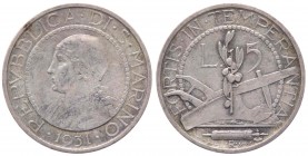 Vecchia Monetazione (1864-1938) 5 Lire 1931 - Ag
FDC