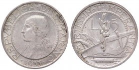 Vecchia Monetazione (1864-1938) 5 Lire 1933 - Ag
FDC