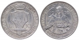 Vecchia Monetazione (1864-1938) 10 Lire 1936 - (R) RARA - Ag
qFDC