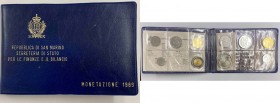 Serie Lire 1989 San Marino - n.10 valori con 1000 Lire in Ag 
n.a.