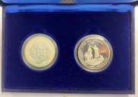 Serie Dittico Vaticano - composto da 2 monete commemorative da 10mila Lire 1996 - "Monetazione Straordinaria Verso l'anno Santo del 2000" - Ag Proof
...