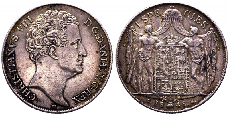 Danimarca - Christian VIII (1839-1848) Speciedaler 1848 - Ag gr.28,89 
qSPL