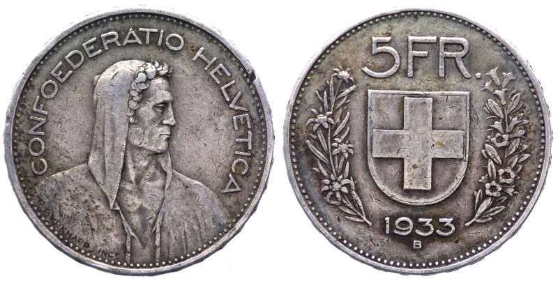 Svizzera - Confederazione Elvetica - 5 Franchi 1933 - Ag
n.a.