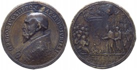 Gregorio XIII (1572-1585) Medaglia Anno Giubilare 1575 - Colpi - Ae gr.25,70 Ø mm38 
n.a.