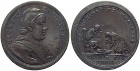 Clemente XIV (1769-1774) Medaglia "Lavanda dei Piedi" Anno II (1770) - Mazio 503 - Tondello decentrato - Ae gr.21,32 Ø mm34 
n.a.