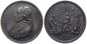 Pio VII (1800-1821) Medaglia Anno VIII (1807) "Canonizzazione di Cinque Beati" - Bartolotti E 807 - Ae gr.29,45 Ø mm40 
n.a.