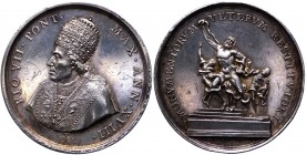 Pio VII (1800-1821) Medaglia Anno XVIII - (R) RARA - Ag - Colpetti gr.31,44 Ø mm42 
n.a.