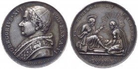 Gregorio XVI (1831-1846) Medaglia "Lavanda dei Piedi" Anno VI (1836) - Patrignani 43a - Colpetti - Ag gr.17,35 Ø mm32 
n.a.