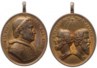 Pio IX (1846-1878) Medaglia S.Petrus e S.Paulus - Anno I - Ae dorato gr.12,53 Ø mm28x37 
n.a.