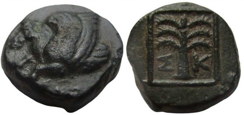 Bronze Æ
Troas. Skepsis c. 400-300 BC. Pegasos Forepart Rhyton / Palm Σ -K, Bro...