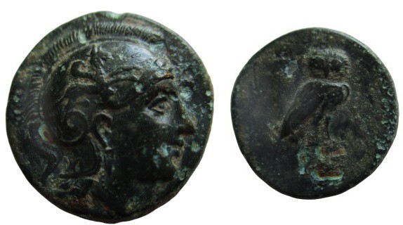 Bronze AE
Aeolis, Neonteichos, 3rd-2nd centuries BC, Head of Athena r., wearing...