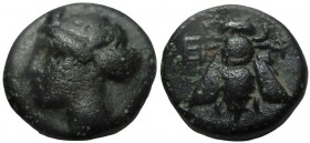 Bronze Æ
Ionia. Ephesos, c. 305-288 BC
10 mm, 1,20 g