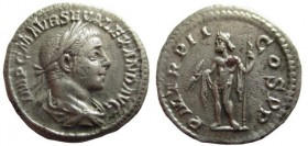 Denarius AR
Severus Alexander (222-235), Rome, Laureate and draped bust right / Jupiter standing left, holding thunderbolt and scepter
19 mm, 3,51 g...