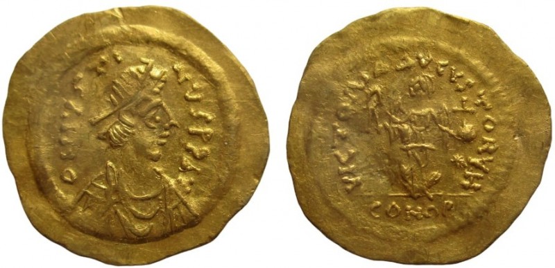 Tremissis AV
Justin II (565-578), Constantinople. D N IVSTINVS P P AVG. Diademe...