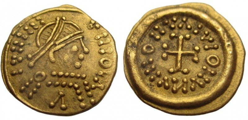 Tremissis AU
Lombards, Tuscany. Uncertain king, c. 620-700, Pseudo-Imperial coi...