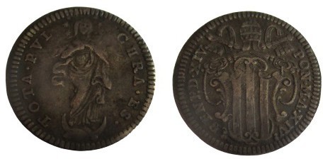 Grosso AR
Vatican. Rome. Pope Benedict XIV AD 1740-1758. 
20 mm, 1,19 g