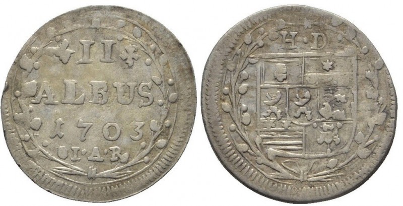 2 Albus AR
Hessen. Darmstadt, Ernst Ludwig (1679-1739), 1702
21 mm, 1,79 g
Sc...