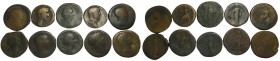 Lot of 10 Roman Sestertii, 2nd century CE, SOLD AS SEEN, NO RETURN!