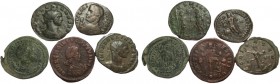 Lot of 5 Roman Coins (Follis and Antoniniani), SOLD AS SEEN, NO RETURN!