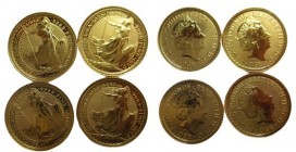 Lot of four gold coins, 1/10 oz, Britannia
(4 x 3,13 g)