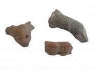 Three small fragments of Pre-Columbian handles